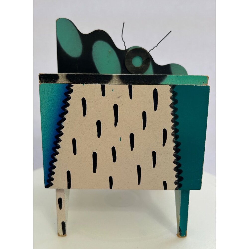 Hollis Fingold Postmodern Pop Art Decorative Abstract Funky Jewelry Box 1980s